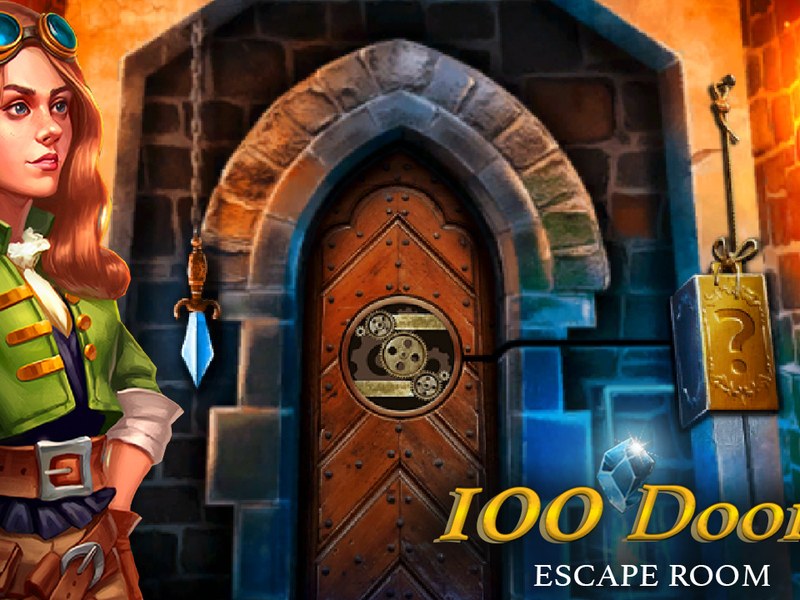 Exciting scene from 100 Doors Escape Room with mysterious doors and puzzles