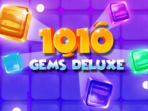 Colorful gems and blocks fill the 10x10 grid in this fun puzzle game