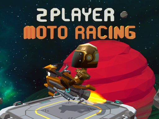 Exciting split-screen motorcycle racing in outer space