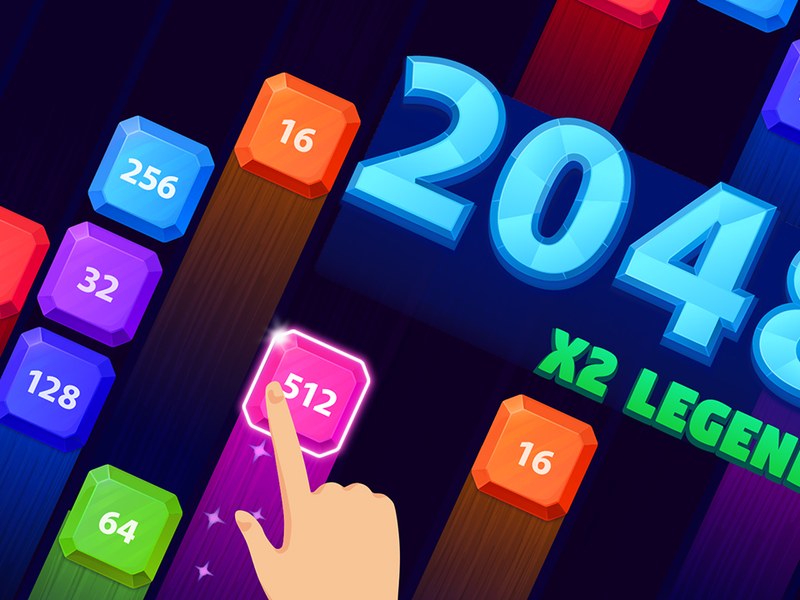 2048 X2 Legends — colorful blocks merging in a puzzle game