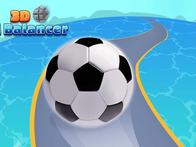 A colorful 3D scene of a ball rolling on tricky bridges