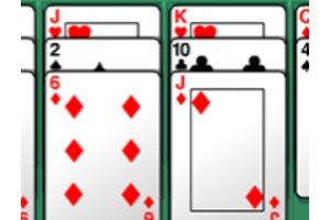 Screenshot of Algerian Patience showing colorful cards in play