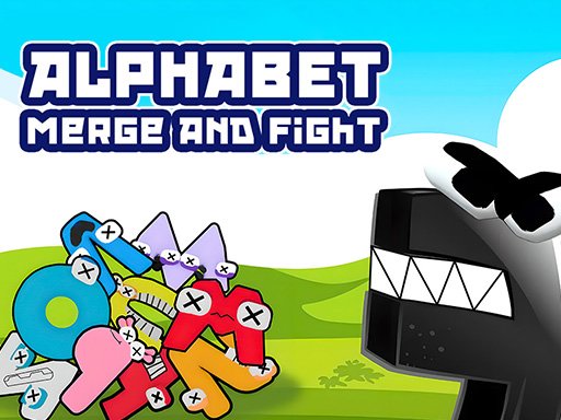 Exciting scene from Alphabet Merge and Fight with colorful letter monsters battling