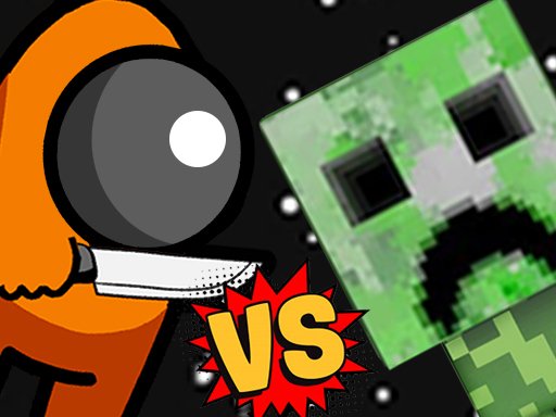 Epic space adventure scene in Among vs Creeper game