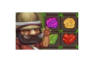 Exciting scene of matching sparkling gems in Ancient Ore