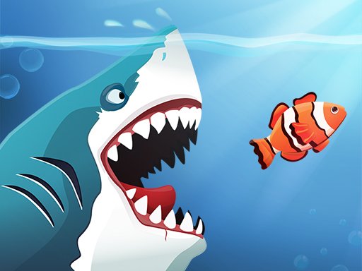 A fierce mutated shark swims in the ocean, hunting fish