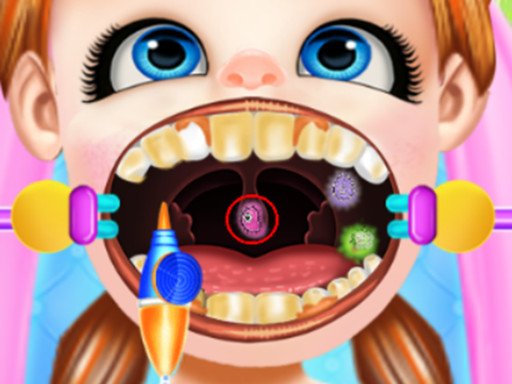 Anna the Dentist game screenshot with colorful dental tools