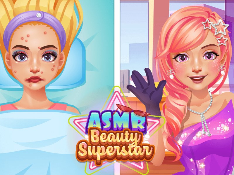A relaxing scene in ASMR Beauty Superstar with a beauty clinic setup