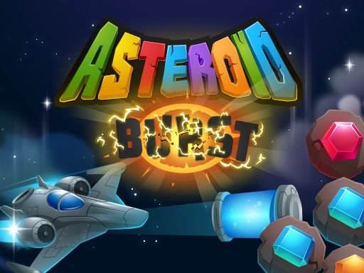 Asteroid Burst — colorful explosion of asteroids in space