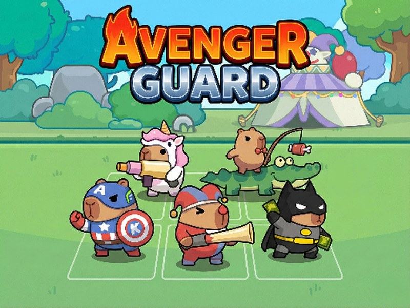 Avenger Guard - action-packed scene with superheroes defending their homeland