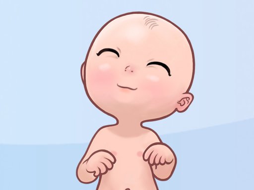 A colorful scene from Baby Adopter with a cute baby and toys