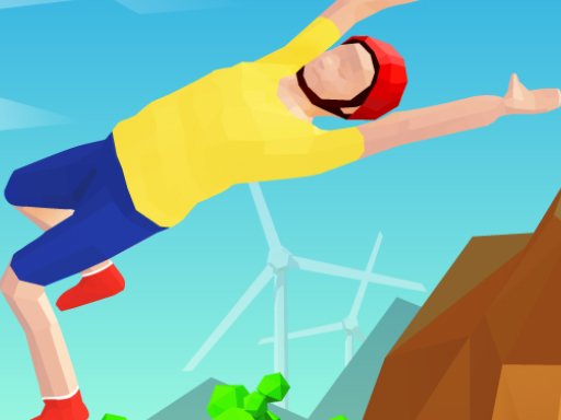 Exciting scene of a player diving in 3D with stunning graphics