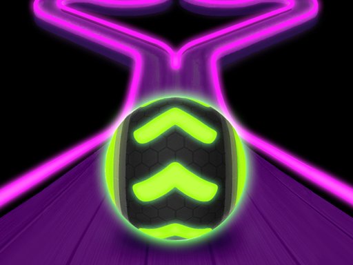 Exciting scene from Ball Rush with a colorful ball dodging obstacles