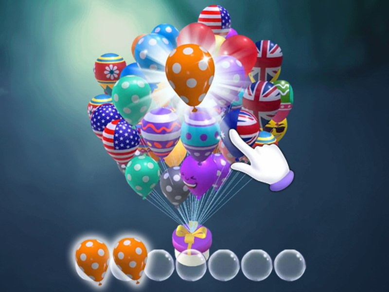 Colorful balloons pop in 3D as you match them in Balloon Match 3D