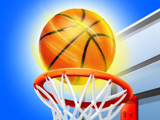 Exciting scene of players shooting basketballs in Basketball King