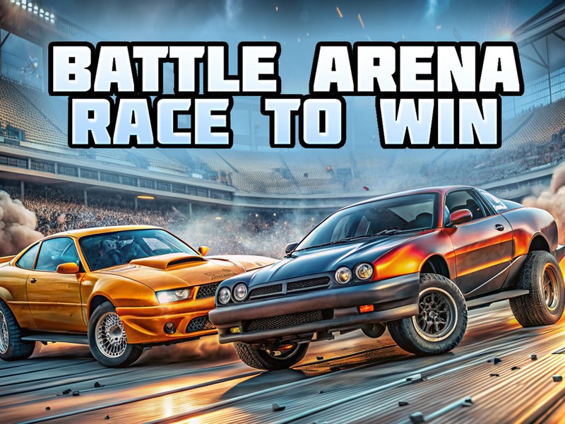 Exciting scene from Battle Arena Race to Win with colorful cars racing