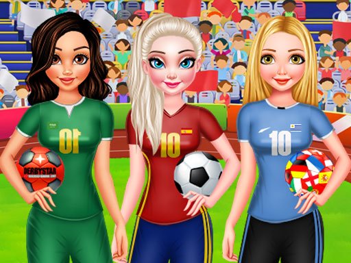 BFF Princess Vote For Soccer 2018 - princesses dressed in soccer gear