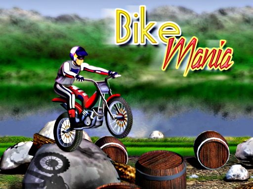 Screenshot of Bike Mania featuring a thrilling bike race