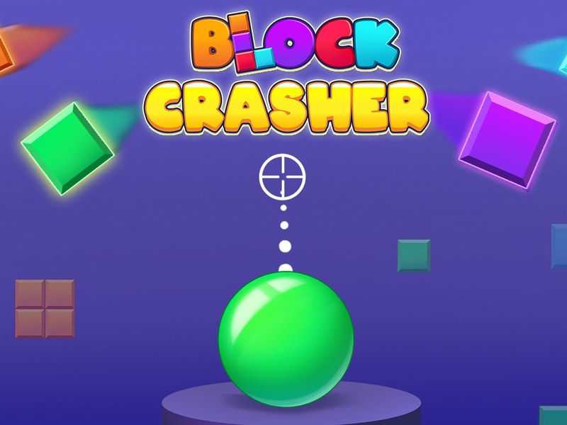 Exciting gameplay of Block Crasher with colorful bubbles and blocks