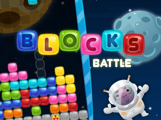 Blocks Battle - colorful puzzle blocks falling in action