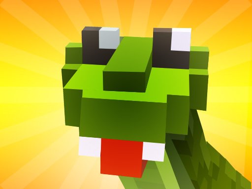Exciting scene of colorful snakes competing in a vibrant 3D world