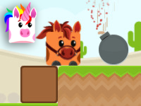 Colorful screenshot of Blocky Times Tables game in action