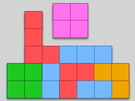 Blockz! — colorful blocks filling the grid in a puzzle game