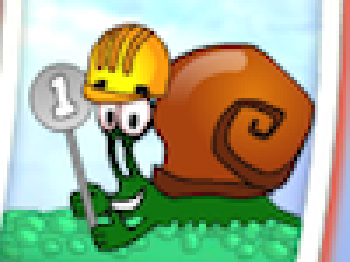 Bob the Snail navigating through colorful obstacles in a fun game