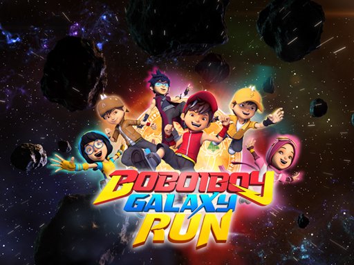 Boboiboy Galaxy Run - action-packed scene with heroes and villains