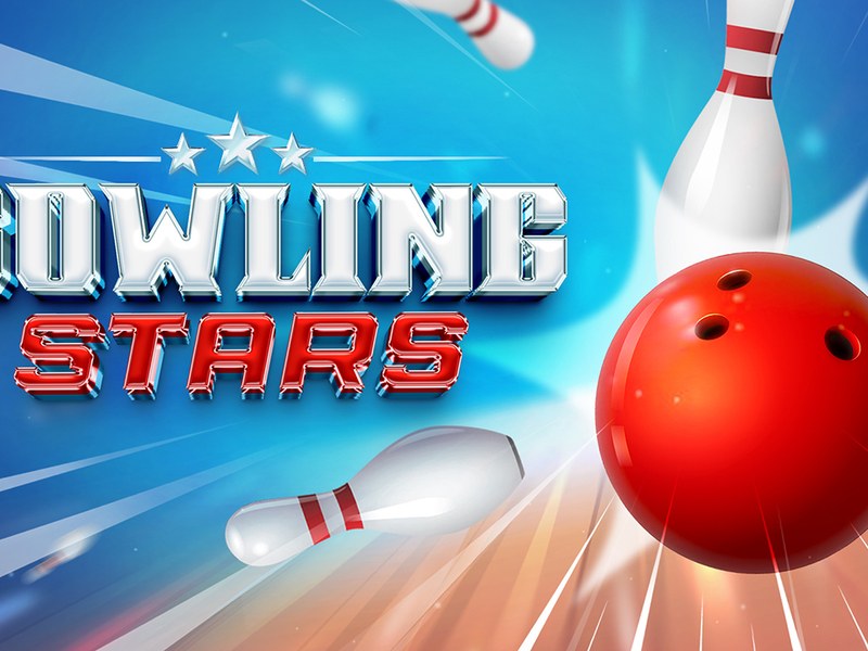 Exciting scene of kids playing Bowling Stars with colorful bowling balls