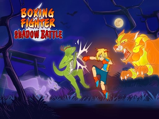 Exciting scene from Boxing Fighter Shadow Battle featuring a boxer fighting shadowy Yokai spirits