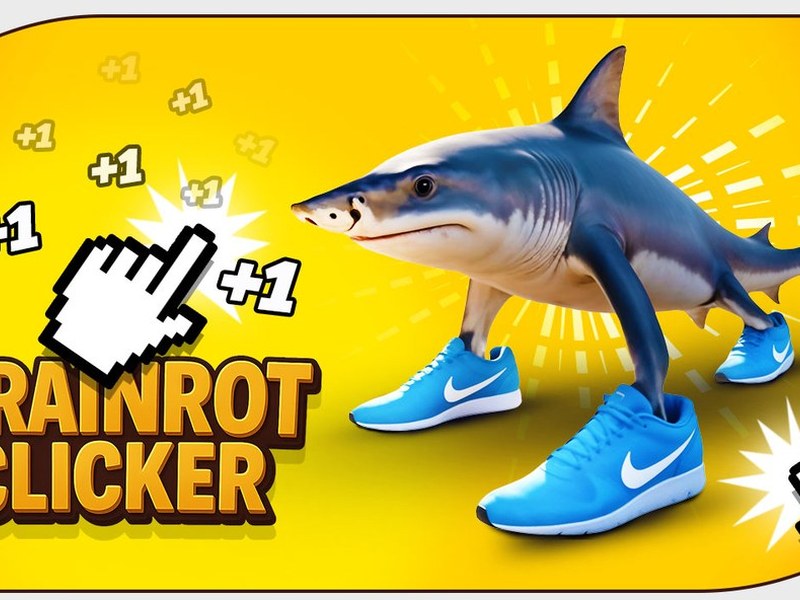 Screenshot of Brainrot Clicker showing colorful chaos and funny characters