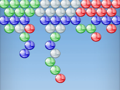 Colorful bubbles burst as players shoot them in Bubble Shooter