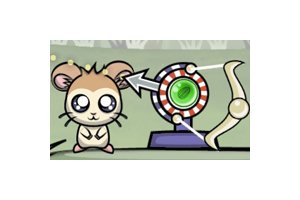 Colorful scene of cute hamsters popping bubbles in a vibrant game