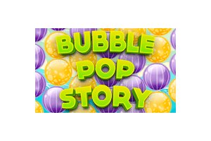 Colorful bubbles bursting in a vibrant puzzle game scene