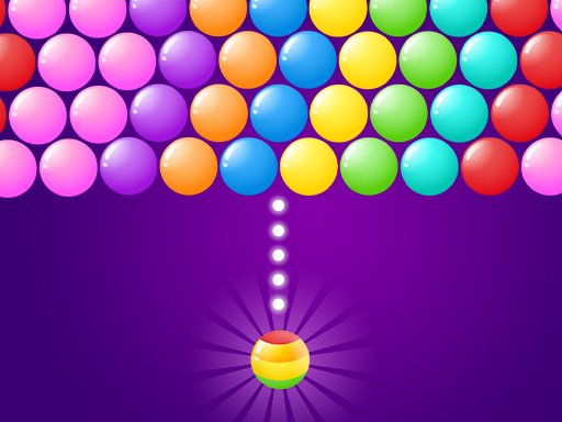 Colorful bubbles bursting in a fun and vibrant game scene