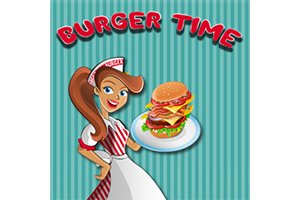 Exciting scene of cooking delicious burgers in Burger Time