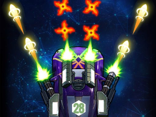 Colorful scene of Car Defender gameplay with cars and enemies