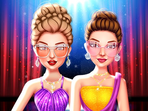 Stylish celebrities preparing for a glamorous gala night
