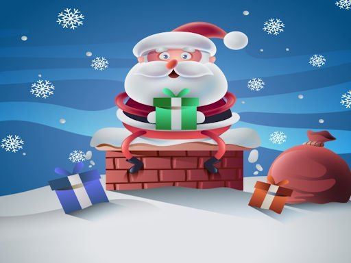 Exciting scene from Christmas Gifts puzzle game with colorful presents