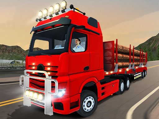 Exciting scene from City Truck Driver with trucks navigating a bustling city