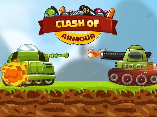 Exciting tank battle scene in Clash of Armour with colorful tanks