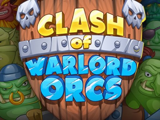 Epic battle scene in Clash of Warlord Orcs with orc warriors