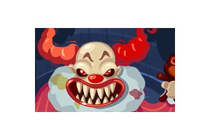 Clown Nights - colorful circus scene with playful clowns