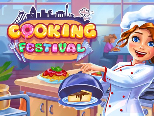Cooking Festival — vibrant kitchen scene with chefs cooking