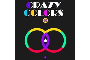 Vibrant scene of a colorful ball navigating obstacles in Crazy Colors
