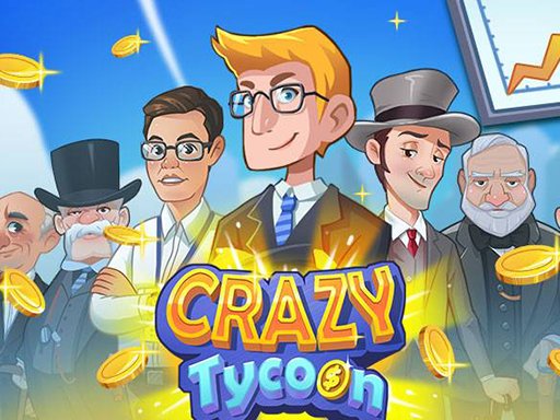 Exciting scene from Crazy Tycoon with bustling shops and happy customers
