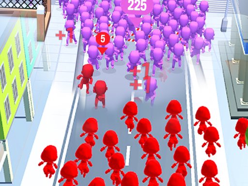 Crowd City 2 — vibrant scene of colorful crowds gathering in a lively city