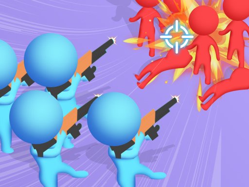 Exciting scene from Crowd Clash Rush with colorful 3D action