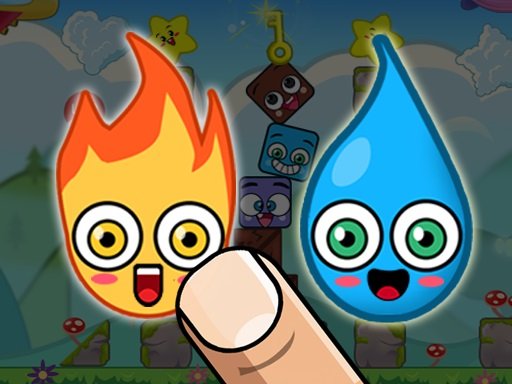 Cute Elements game screenshot featuring colorful elemental characters